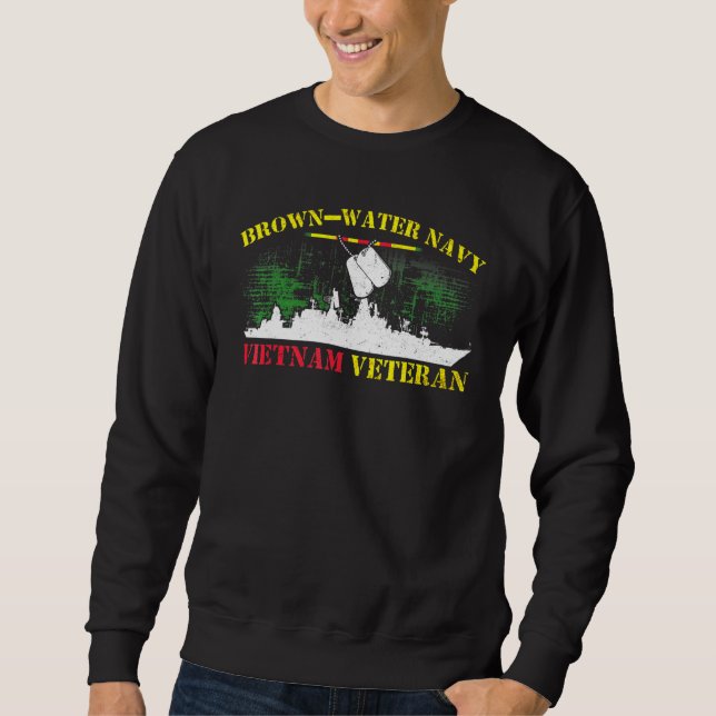 Sweatshirt Brown Water Navy Vietnam Vétérinaire (Devant)