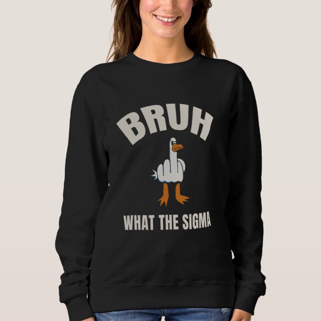 Sweatshirt Bruh What Sigma kids Sarcastic mème Citation Sl (Devant)