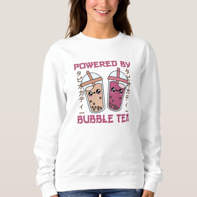 Sweatshirt Bubble Thé Japonais Retro 90s Kawaii (Devant)