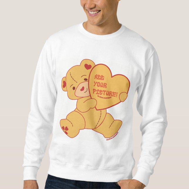Sweatshirt Bubbly mignonne Ours couleur rouge (Devant)
