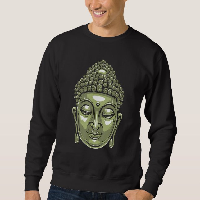 Sweatshirt Buddha Head Siddhartha Gautama (Devant)