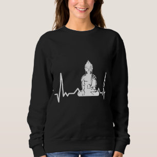 Sweatshirt Buddha Heartbeat Méditez le bouddhisme
