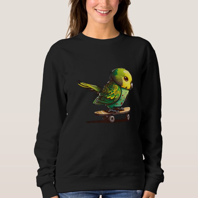 Sweatshirt Budgie Bird Parakeet Pour Propriétaire Budgerigar (Devant)