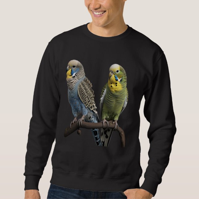 Sweatshirt Budgie Budgies Budgerigar Parakeet Birds Birdwatch (Devant)