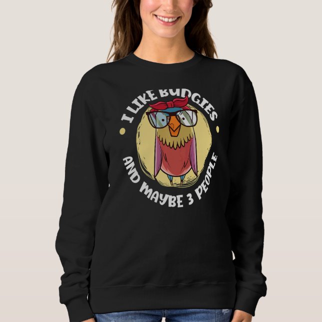 Sweatshirt Budgie Parakeet Bird Cockatiel Premium (Devant)