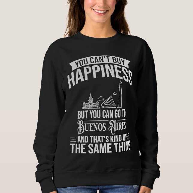 Sweatshirt Buenos Aires Argentina City Skyline Map Travel (Devant)
