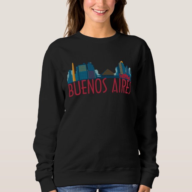 Sweatshirt Buenos Aires Argentina City Skyline Silhouette Out (Devant)