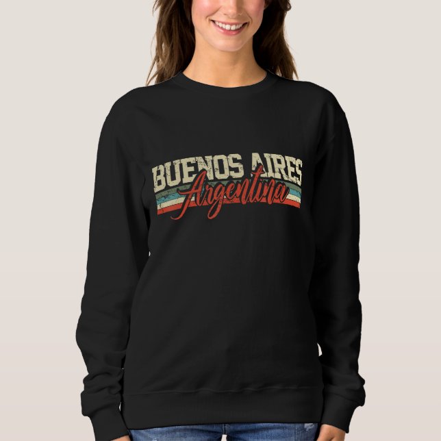 Sweatshirt Buenos Aires Argentine Voyage Souvenir Retro Vinta (Devant)