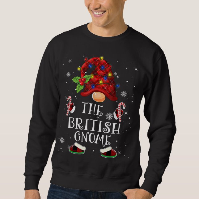 Sweatshirt Buffalo britannique plaqué sapin de Noël clair (Devant)
