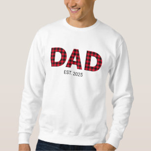 Sweatshirt Buffalo moderne Plaid Papa Date d'établissement