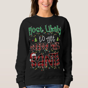 Sweatshirt Buffalo Plaid Noël Les Plus Susceptibles D'Être Sa
