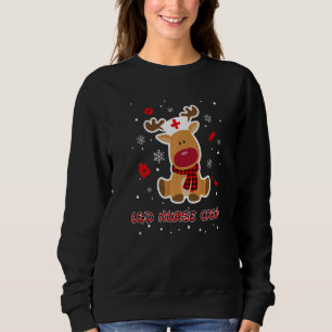 Sweatshirt Buffalo Plaid Reindeer L&d Nurse Crew Nurse Crew