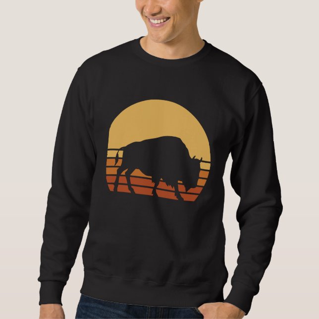 Sweatshirt Buffalo Whisperer Fluffy Cows Native American Biso (Devant)