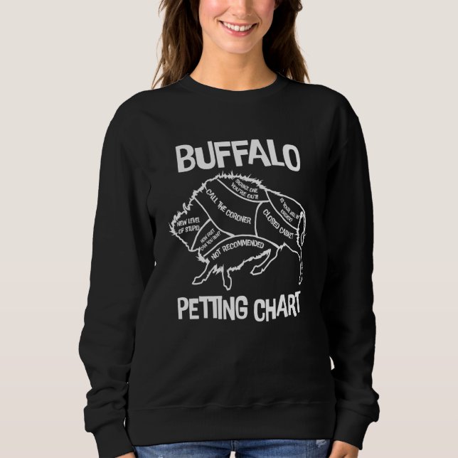Sweatshirt Buffalo Wildlife Petting Chart for Bison  Yellowst (Devant)