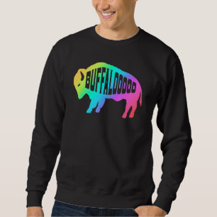 Sweatshirt Buffle de bison arc-en-ciel