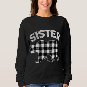 Sweatshirt Buffle Noir Et Blanc Plaid Soeur Ours Christma