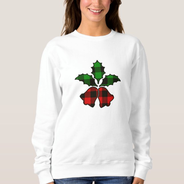 Sweatshirt Buffle rouge et vert Plaid Christmas Plaid Sweats (Devant)