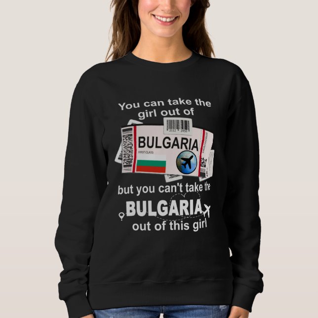 Sweatshirt Bulgaria Boarding Pass  Bulgaria Girl  Bulgaria (Devant)