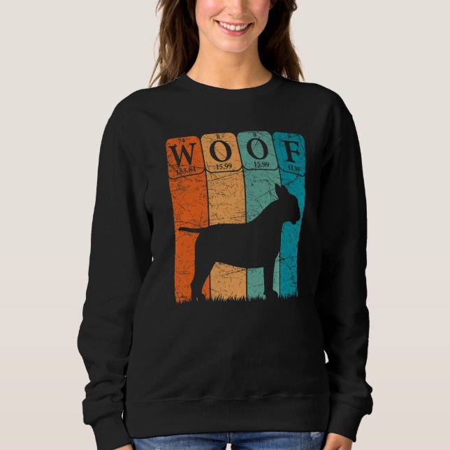 Sweatshirt Bull Terrier Chien Tableau Périodique Éléments Chi (Devant)