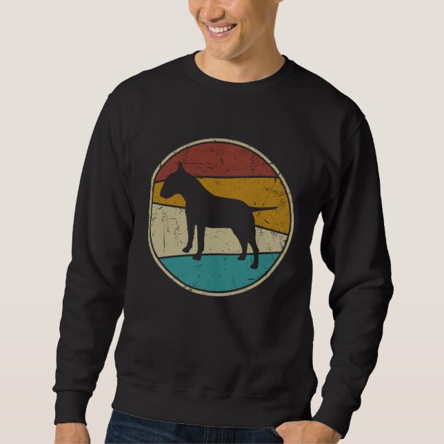Sweatshirt Bull Terrier   Men Women Bull Terrier Dog Retro (Devant)
