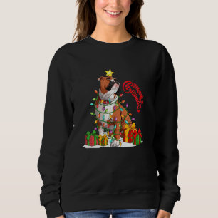 Sweatshirt Bulldog Anglais Avec Santa Hat English Bulldog Xma