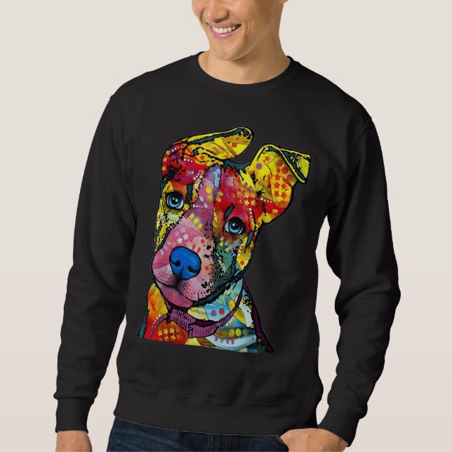 Sweatshirt Bulles Pitbull S Colorful Pit 370 (Devant)
