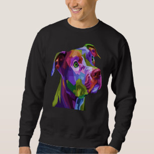 Sweatshirt Bulles Pitbulles colorés à mâchoires Chien Pitbull