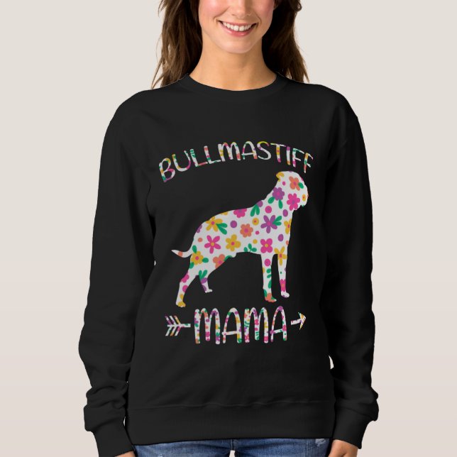 Sweatshirt Bullmastiff Mama Floral Dog Mom Mothers Day (Devant)