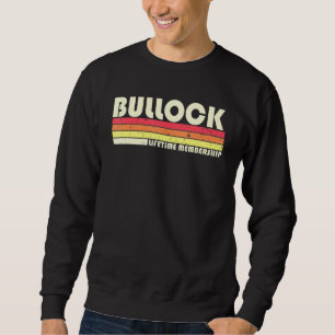 Sweatshirt Bullock Surnom Retro Vintage 80s 90s Anniversaire