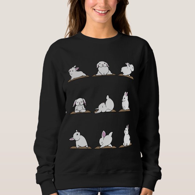 Sweatshirt Bunnies Yoga Yoga (Devant)