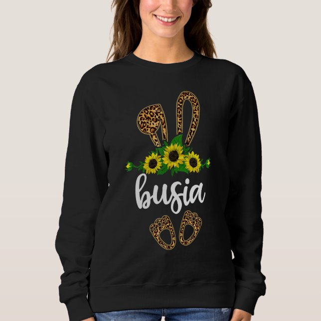 Sweatshirt Bunny Busia Tournesol Fête de Pâques Polonais Gran (Devant)