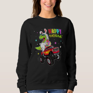 Sweatshirt Bunny Dinosaur T Rex équitation Monster Camion Hap