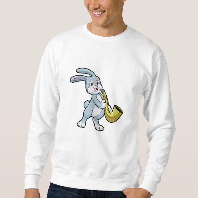 Sweatshirt Bunny en musique avec saxophone (Devant)