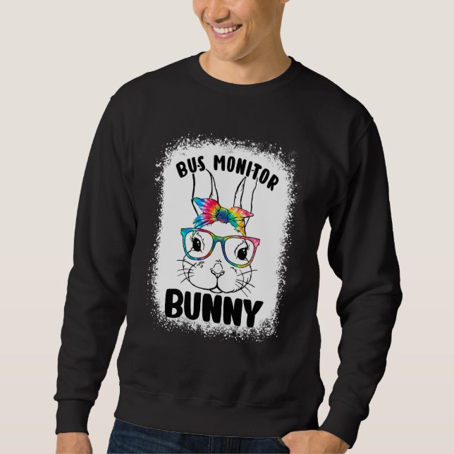 Sweatshirt Bunny Face Bus Moniteur lunettes enseignant Pâques (Devant)
