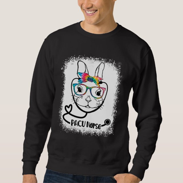 Sweatshirt Bunny Face PACU Nurse Glasses Nurse Easter Day (Devant)