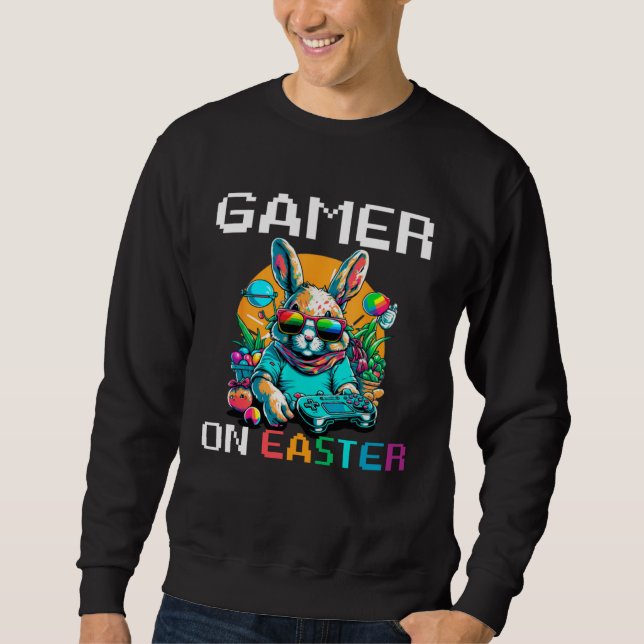 Sweatshirt Bunny Game Controller Easter Day Gamer Easter  For (Devant)