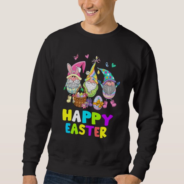 Sweatshirt Bunny Gnome Joyeux Jour de Pâques Enfants Garçons  (Devant)