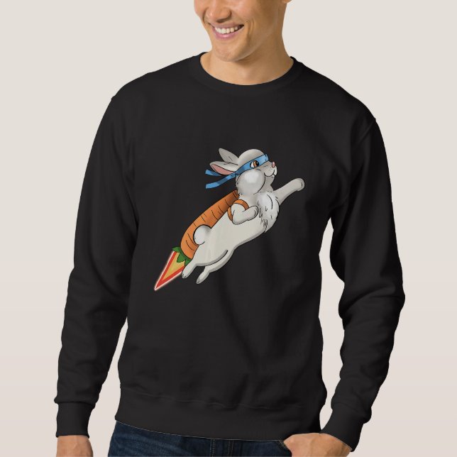 Sweatshirt Bunny Hero japonais Ninja mou Rabbit (Devant)