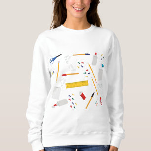 Sweatshirt Bureau scolaire et artisanat Fournitures Motif