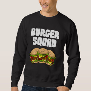 Sweatshirt Burger Drôle Pour Hommes Femmes Hamburger Cheesebu