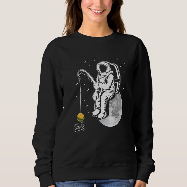 Sweatshirt Burger Pêche Fisher Astronaut Planètes Cheeseburg (Devant)