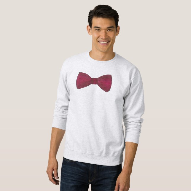 Sweatshirt Burgundy Bow Cravate Bowtie Mariage Prom Sweatshir (Devant entier)