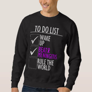 Sweatshirt Burgundy Ruban To Do Liste Beat Meningitis