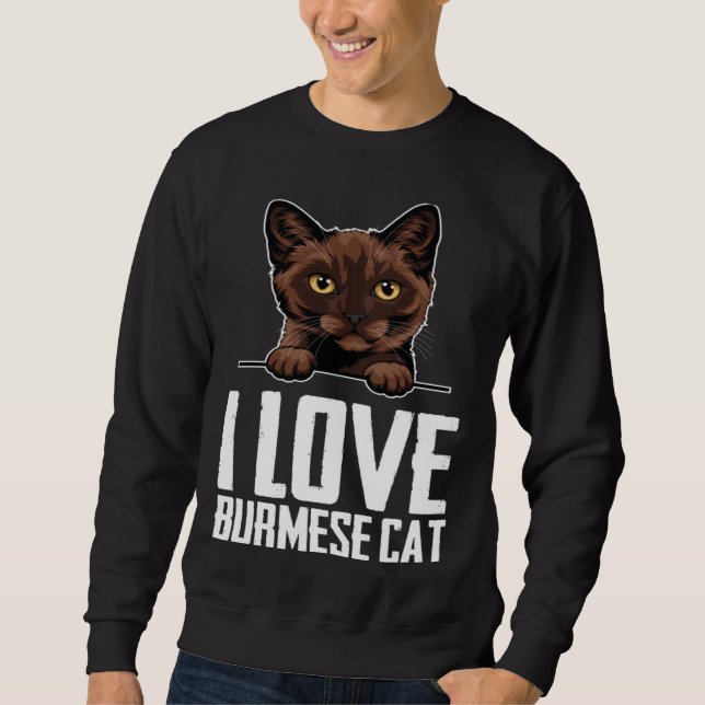 Sweatshirt Burmese cats  Burmese mom  Burmese kitten  3 (Devant)