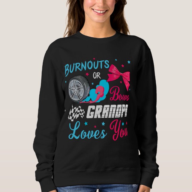 Sweatshirt Burnous ou Bows Genre Reveal Party Idée Racing G (Devant)
