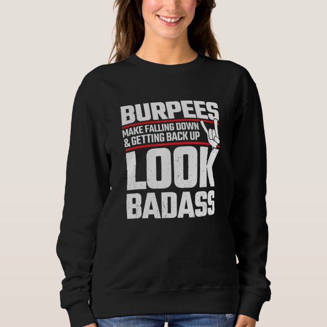 Sweatshirt Burpees Mème Exercice Fitness Plaisir (Devant)