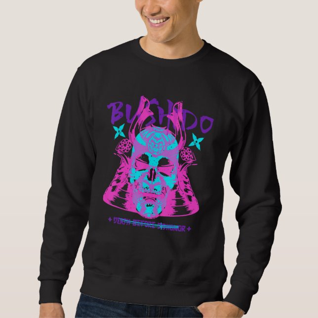 Sweatshirt Bushido Vaporwave Grunge Samurai guerrier japonais (Devant)