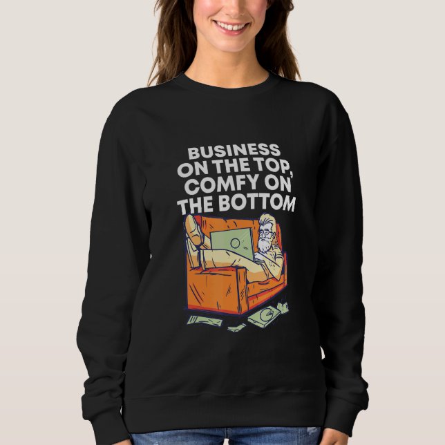 Sweatshirt Business Top Comfy Bottom Work From Home Cloches W (Devant)
