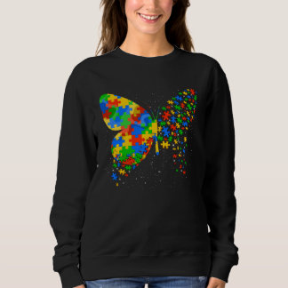 Sweatshirt Butterfly Autism Awareness Men Women Kids Autism A