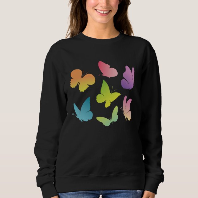 Sweatshirt Butterfly Collection Just A Girl Who Loves Butterf (Devant)